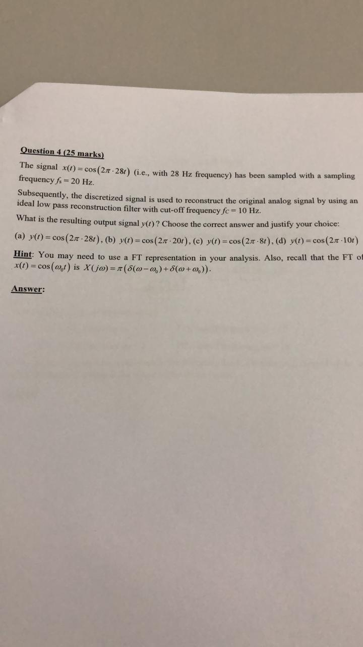 Solved Question 4 25 Marks Anal B Cos27 281 Ie 0151