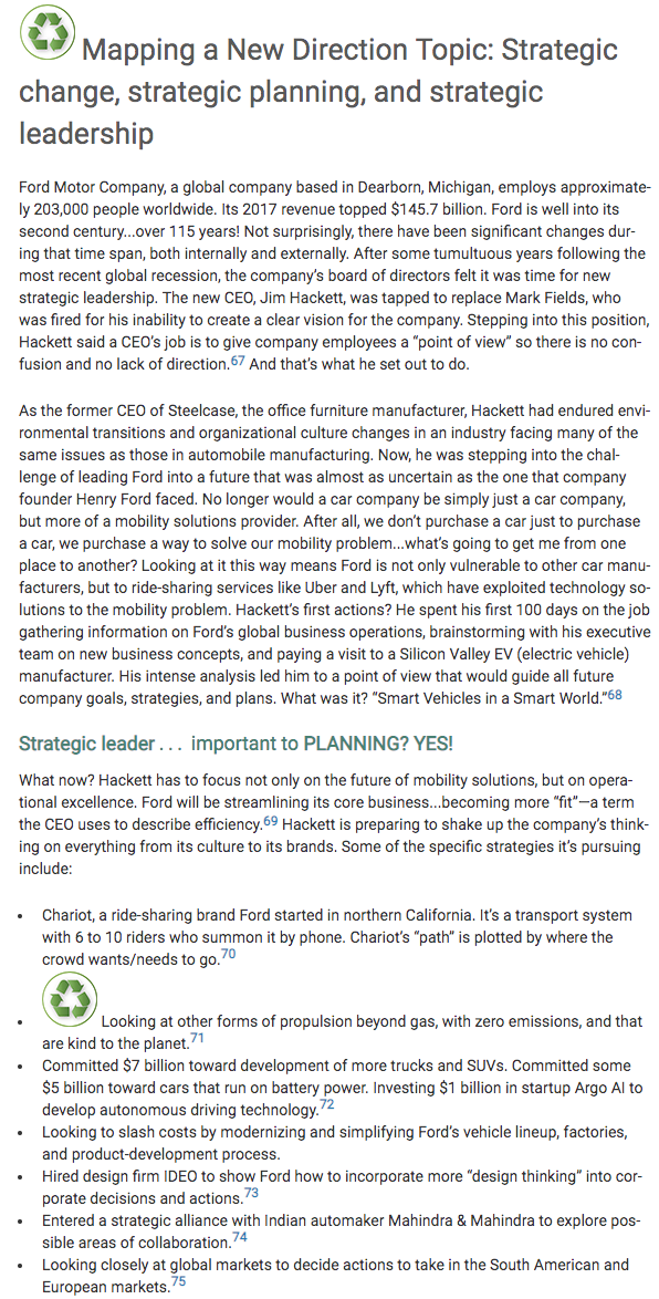 Solved Mapping a New Direction Topic: Strategic change, | Chegg.com