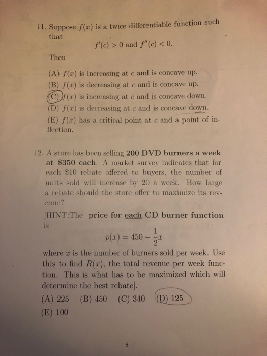 Solved Please Calculus Experts, help me to find the answers | Chegg.com