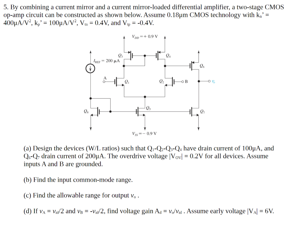 Solved 5. By combining a current mirror and a current