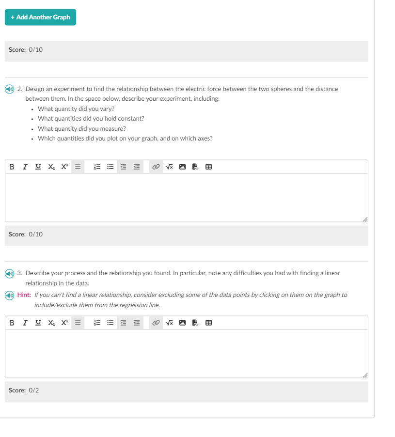 1. Use this data table and graph to collect and | Chegg.com
