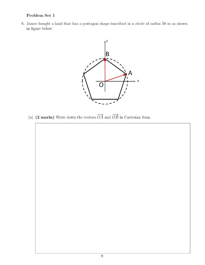 Solved 6. James bought a land that has a pentagon shape | Chegg.com