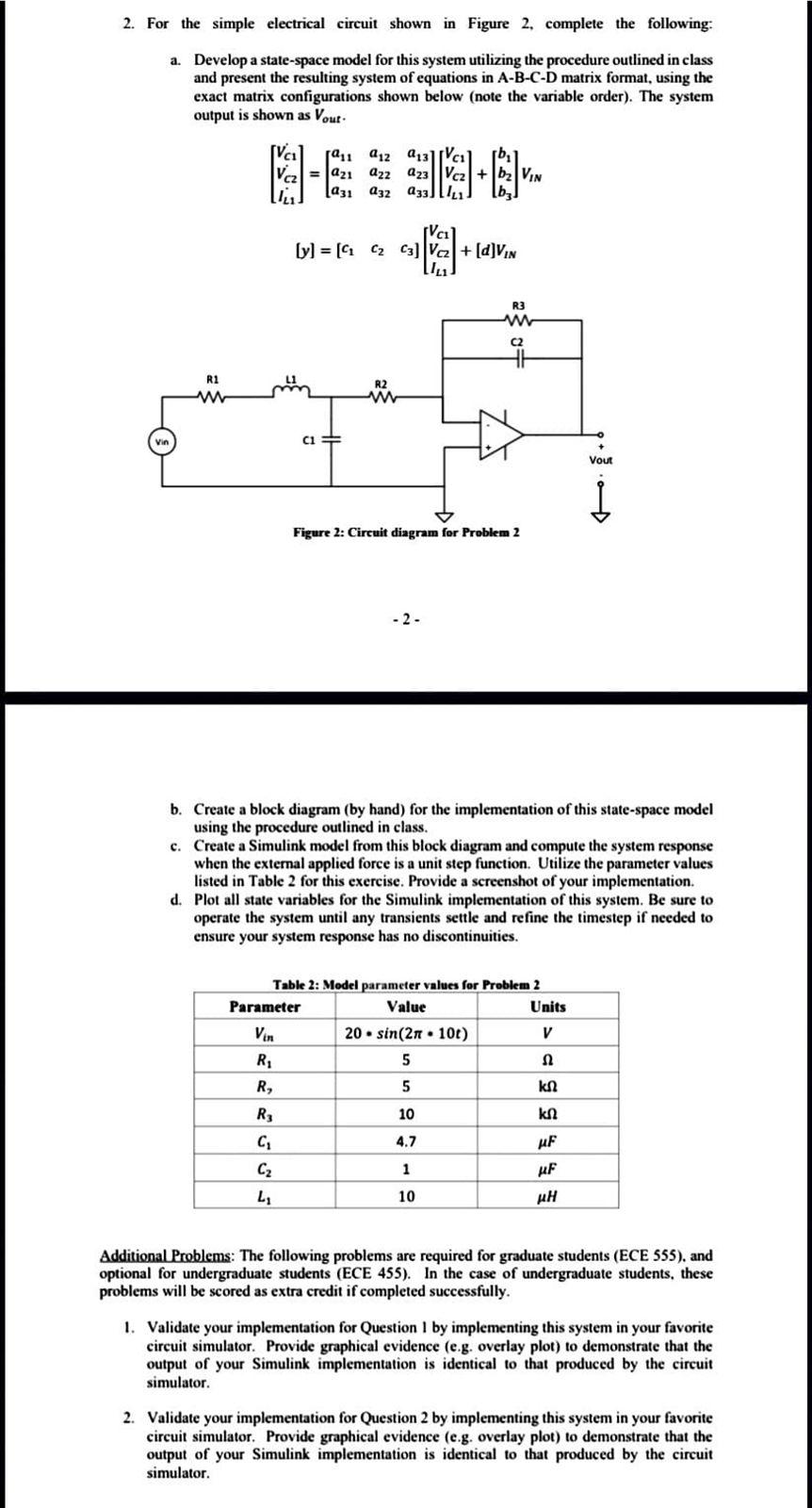 Solved 2. For the simple electrical circuit shown in Figure | Chegg.com