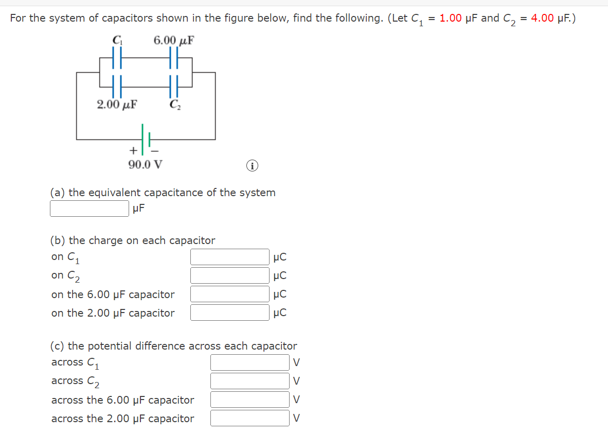 Solved - The System Of Capacitors Shown In The Figure Below, | Chegg.com