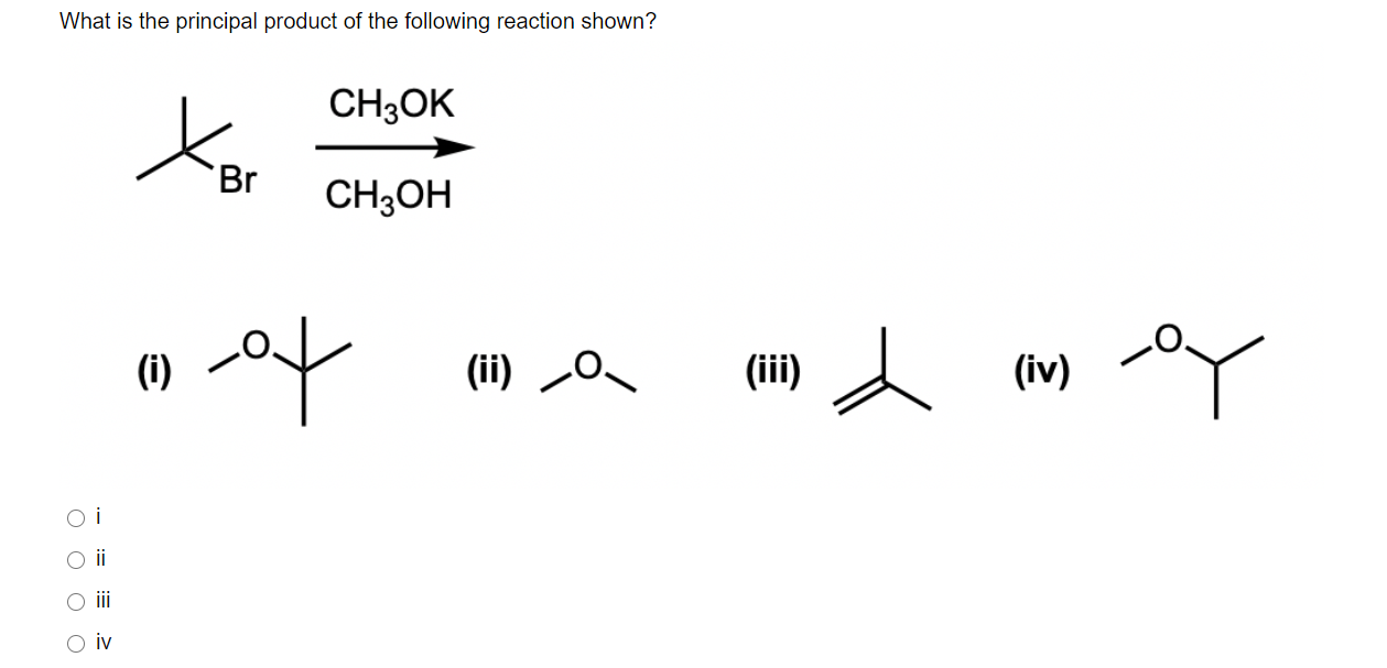 Solved What is the principal product of the following | Chegg.com