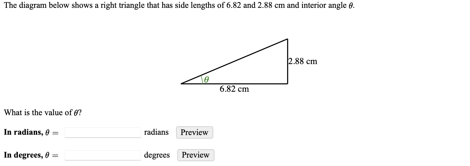Solved The diagram below shows a right triangle that has | Chegg.com