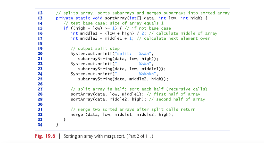 Merge Sort Algorithm with Comparable Java Objects | Chegg.com