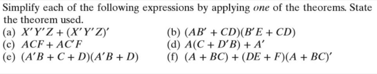 Solved Simplify Each Of The Following Expressions By | Chegg.com