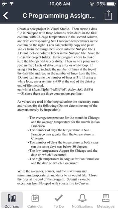Solved 95% 10:08 AM K C Programming Assign For the program | Chegg.com