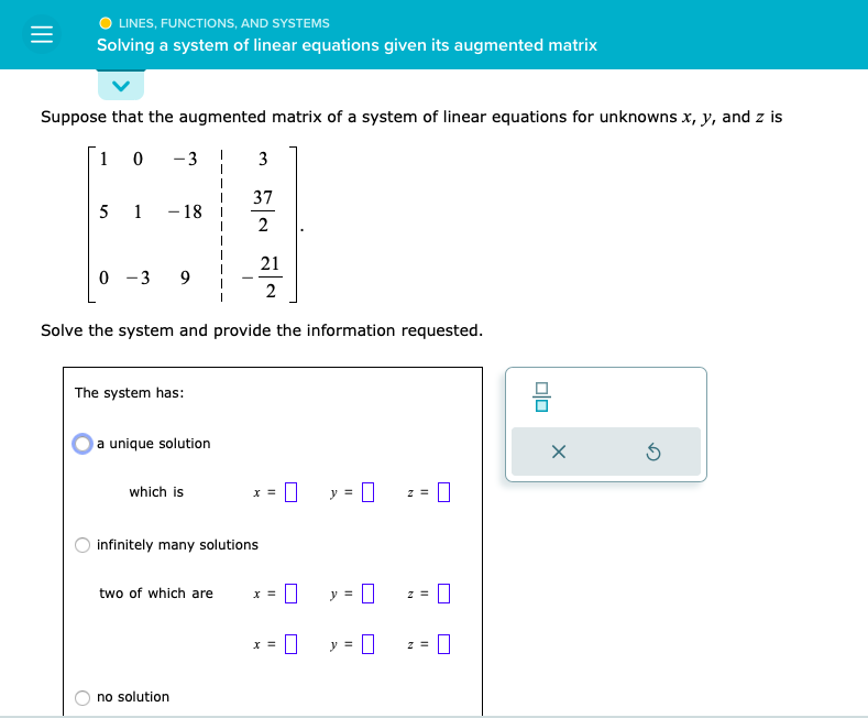 Solved Suppose That The Augmented Matrix Of A System Of