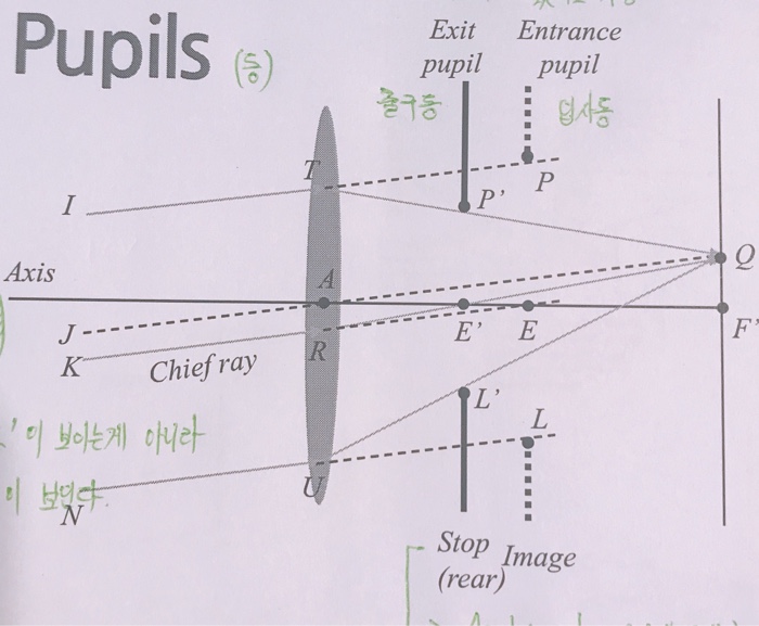 Solved Pupils Exit Entrance pupil pupil ) g/?? Axis 4 E' E