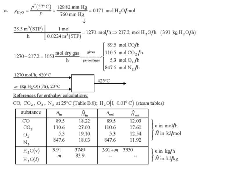 04. A gas containing water vapor has a drybasis