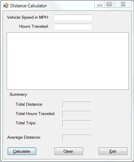 Solved I have this assignment to create a distance | Chegg.com