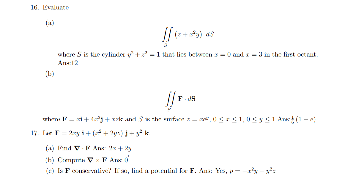 Solved 16 Evaluate A S Xºy As S Where S Is The Cy Chegg Com