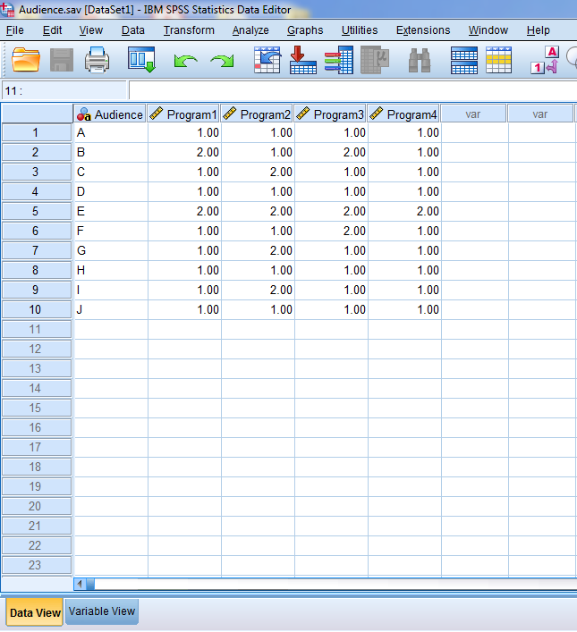 Solved Audience.sav [DataSet1] - IBM SPSS Statistics Data | Chegg.com