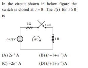 Solved In the circuit shown in below figure the switch is | Chegg.com
