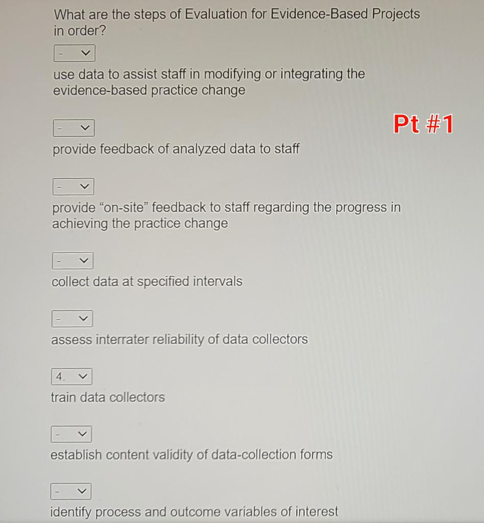 Solved What Are The Steps Of Evaluation For Evidence Based Chegg