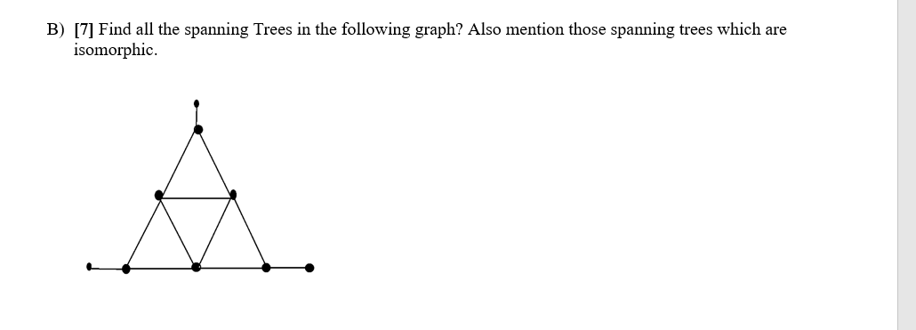 Solved ] Find all the spanning Trees in the following graph? | Chegg.com
