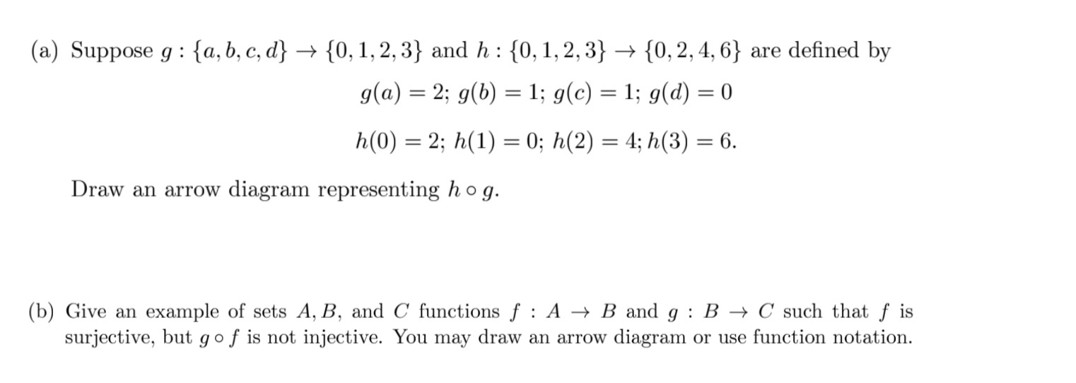 Solved A Suppose G A B C D 0 1 2 3 And H 0 Chegg Com