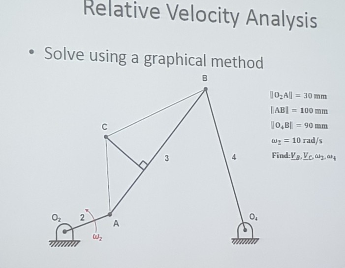 Solved Relative Velocity Analysis • Solve Using A Graphical | Chegg.com