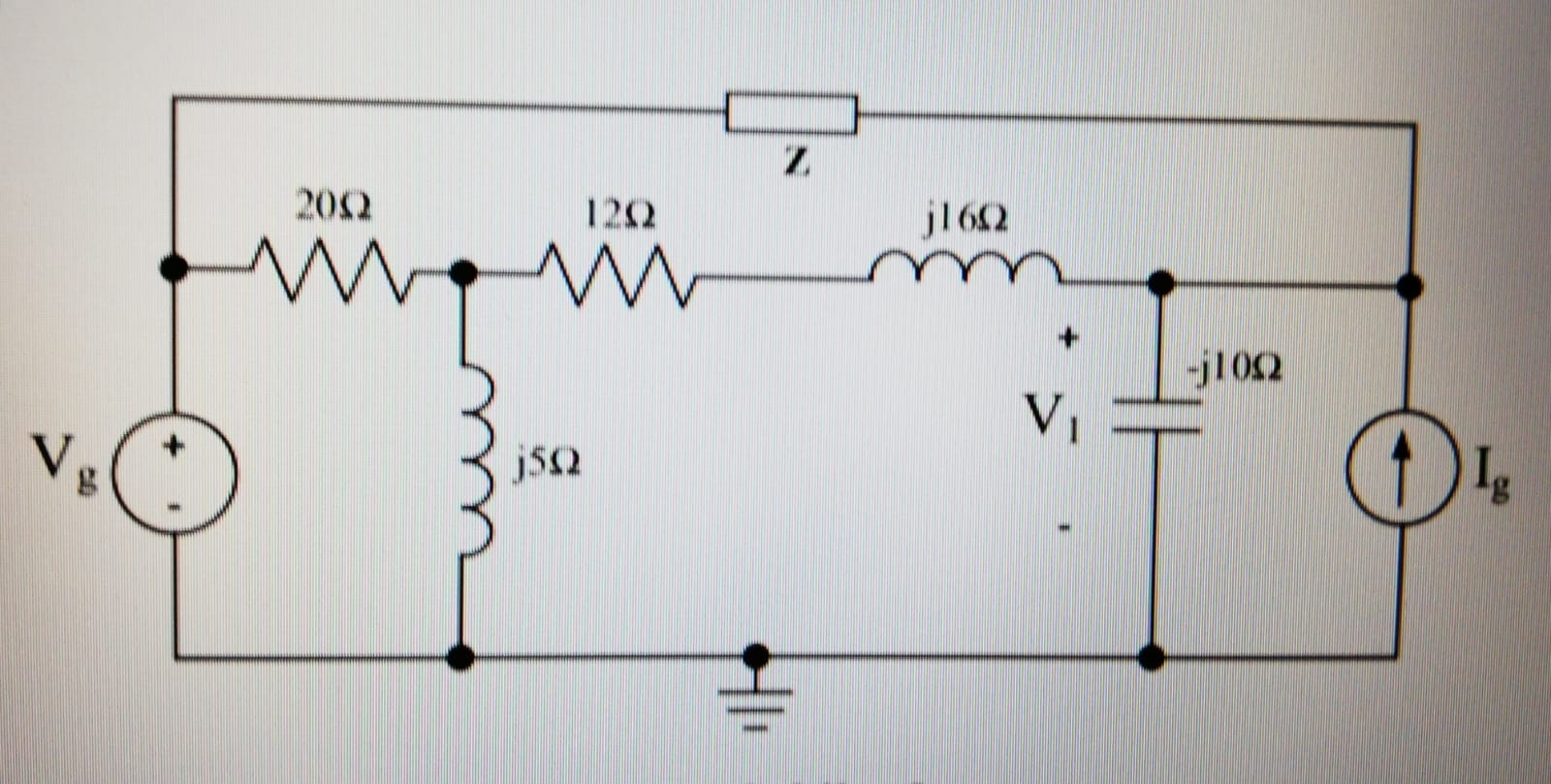 Solved Vg 100 J50 V Ig 30 J A And V1 140 J Chegg Com