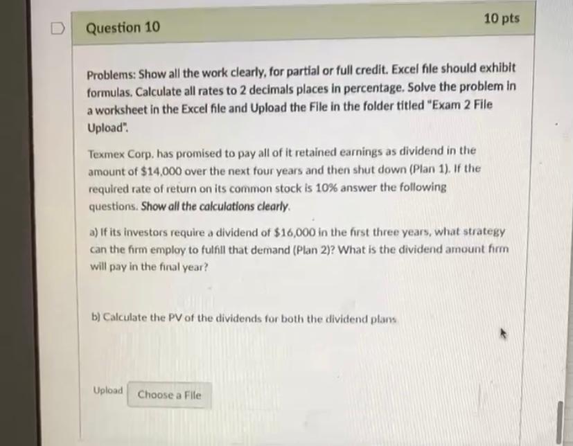 Solved 10 pts Question 10 Problems: Show all the work | Chegg.com