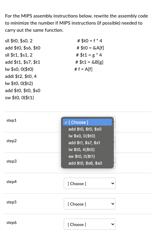 Solved For the MIPS assembly instructions below, rewrite the | Chegg.com