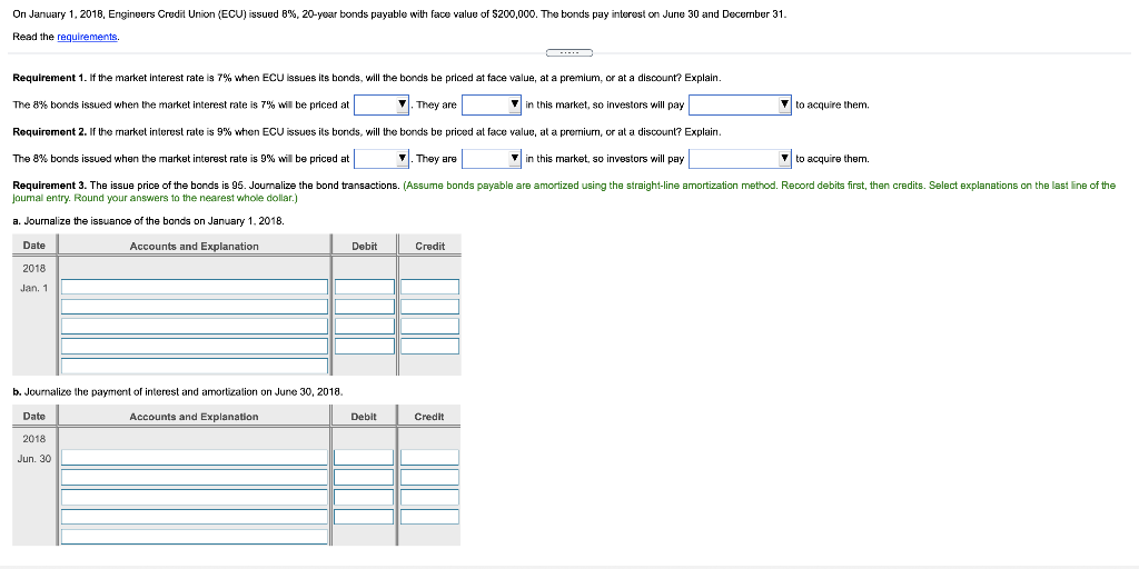 Solved On January 1, 2018, Engineers Credit Union (ECU)