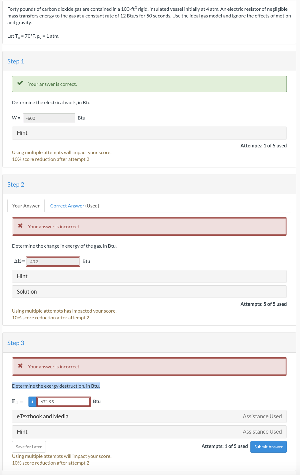 Solved Forty pounds of carbon dioxide gas are contained in