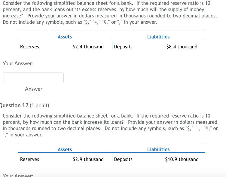 Solved Question 10 (1 point) Consider the following | Chegg.com