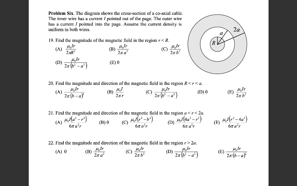 Solved Problem Six. The diagram shows the cross-section of a | Chegg.com
