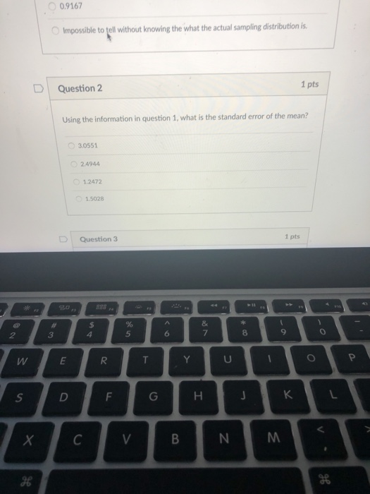Solved D Question 1 1 pts Suppose all of the samples of size | Chegg.com