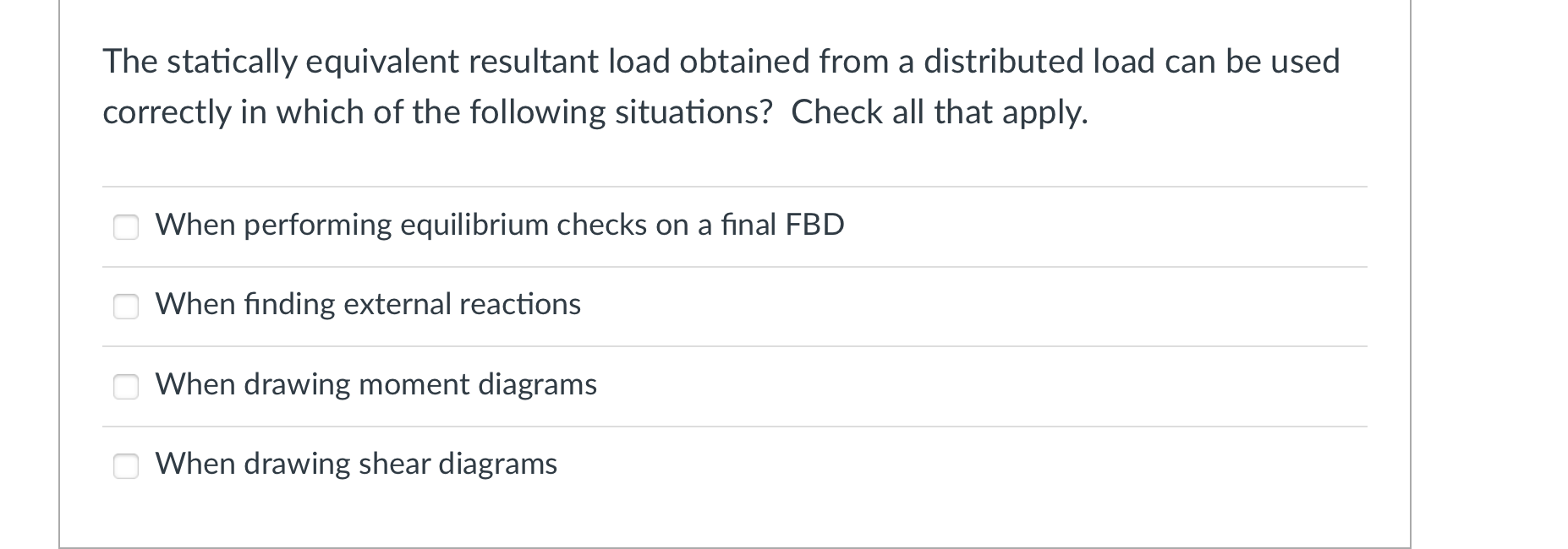 Solved The statically equivalent resultant load obtained | Chegg.com