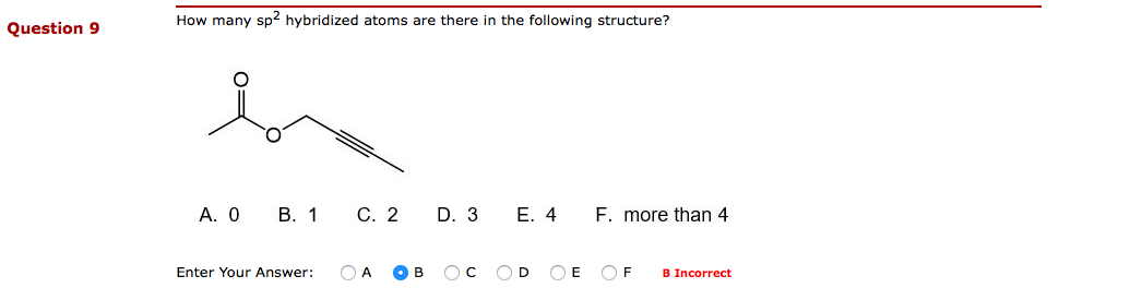 Solved Question 9 How many sp2 hybridized atoms are there in | Chegg.com