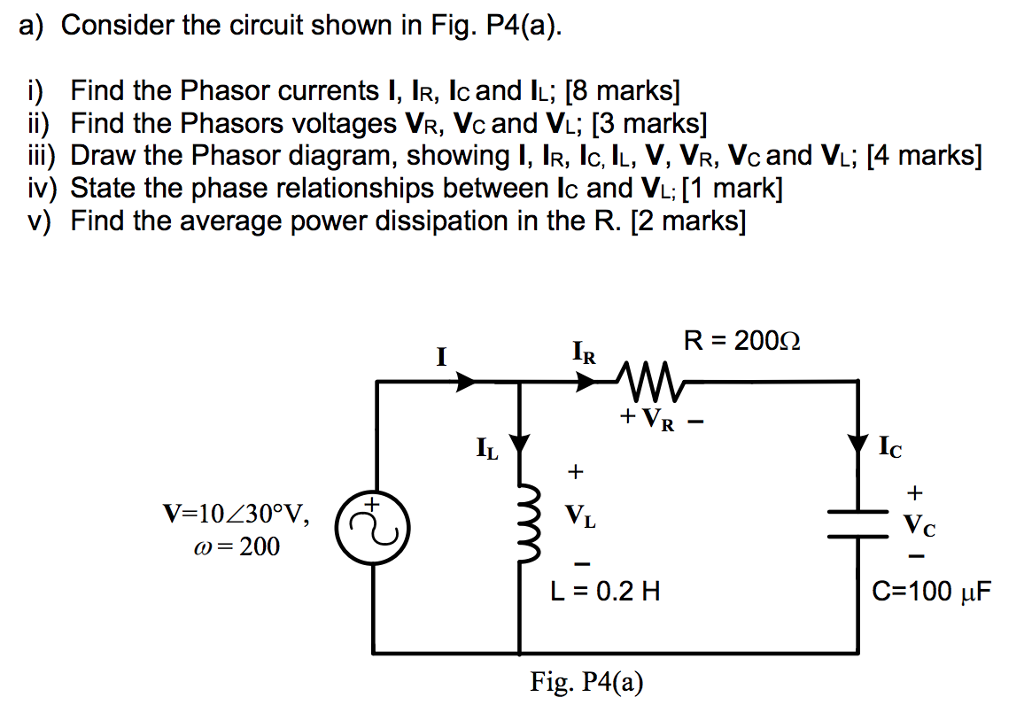 Solved a) Consider the circuit shown in Fig. P4(a) i) Find | Chegg.com