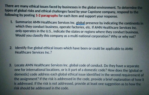Solved There are many ethical issues faced by businesses in | Chegg.com
