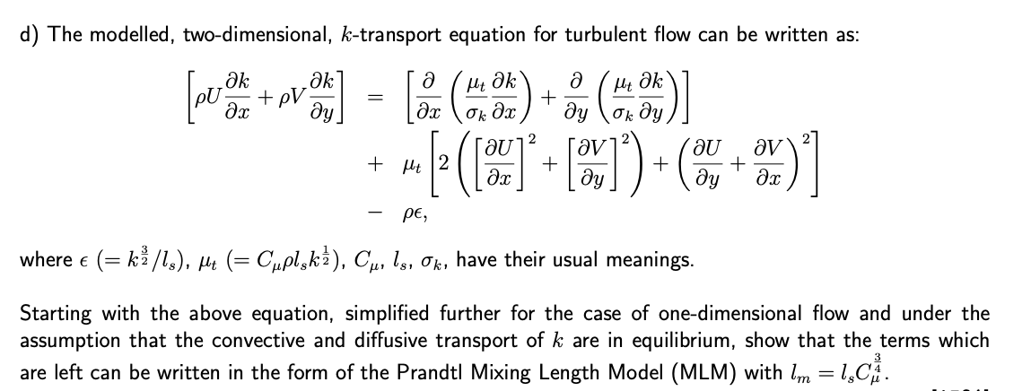 d) The modelled, two-dimensional, k-transport | Chegg.com