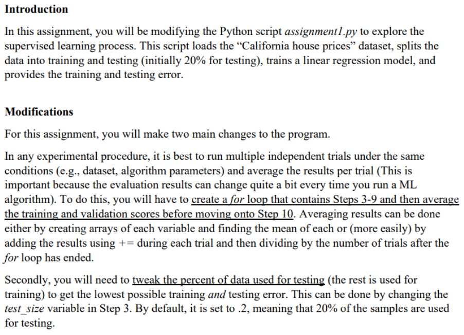 Solved Introduction In this assignment, you will be | Chegg.com