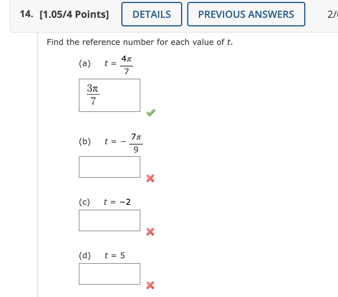 Solved 14. [1.05/4 Points] DETAILS PREVIOUS ANSWERS 27 Find | Chegg.com
