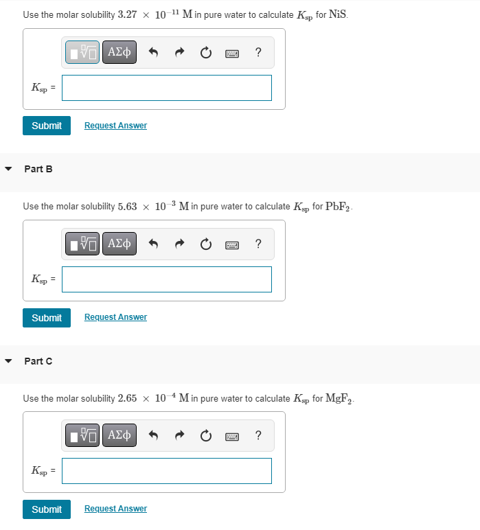 Solved Use The Molar Solubility 3 27 10 11M In Pure Water To Chegg Com   Phpw0zMjV