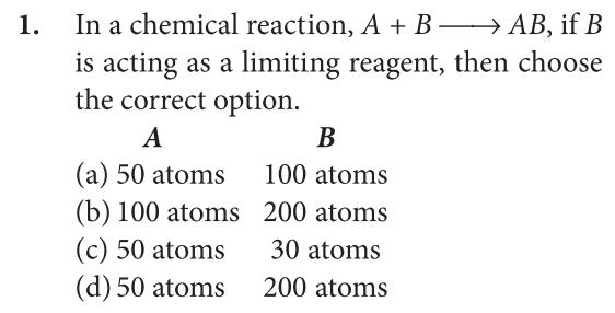 Solved 1. In A Chemical Reaction, A + B — → AB, If B Is | Chegg.com