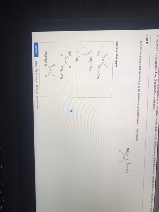 Solved Identify the alkenes that are identical to cis-2 | Chegg.com