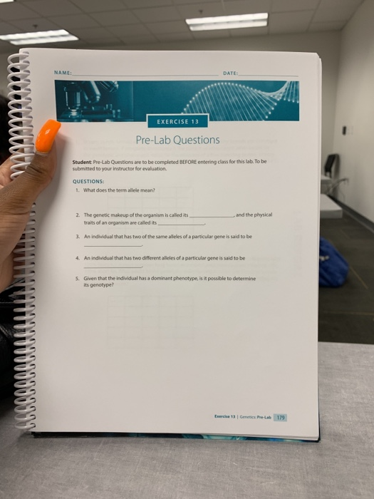 Solved Name Date Exercise 13 Pre Lab Questions Student Chegg