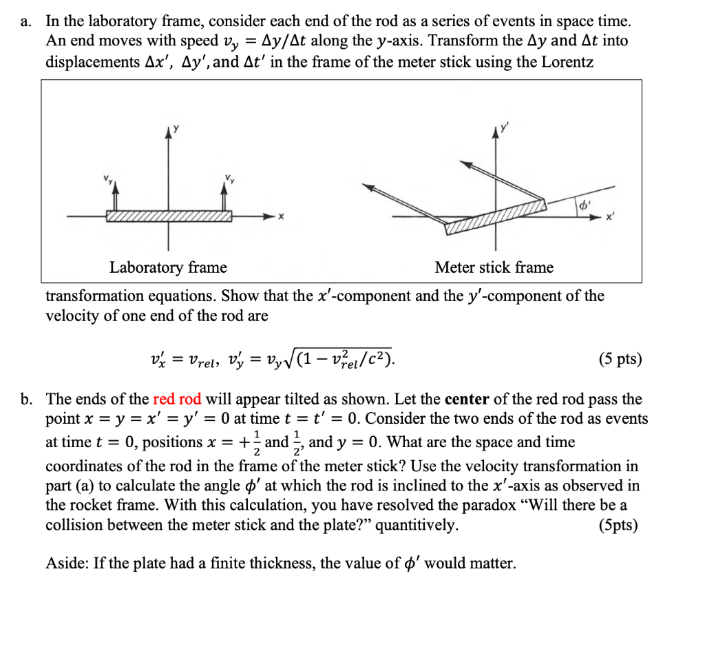 Solved 3. The meterstick and rising manhole paradox A meter