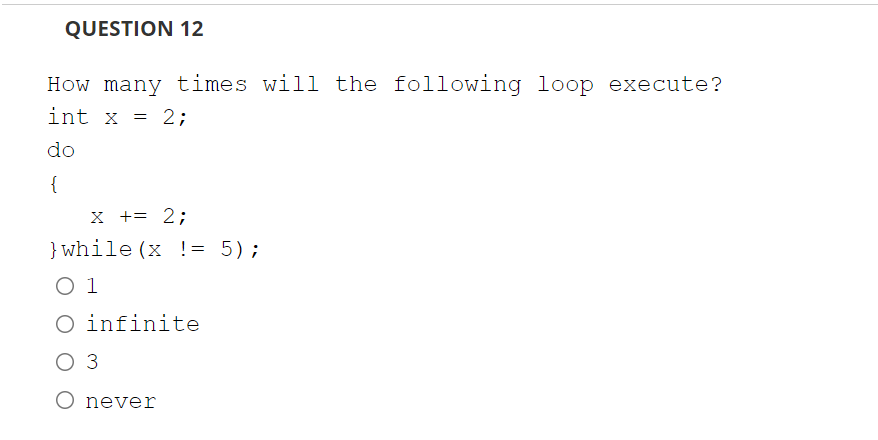 Solved QUESTION 1 What is the output of the following | Chegg.com