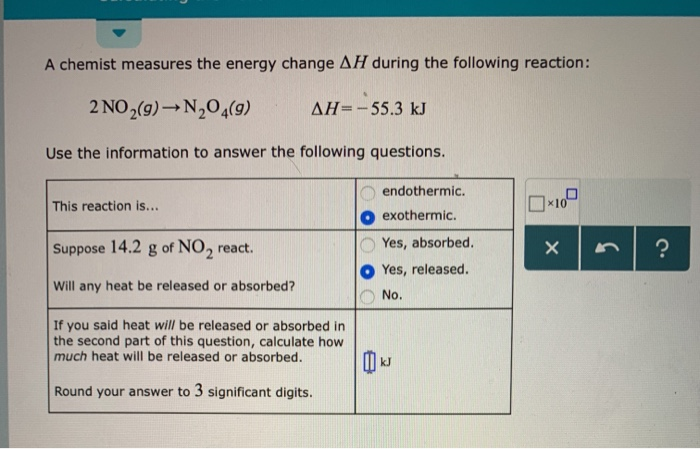 Solved A chemist measures the energy change AH during the | Chegg.com