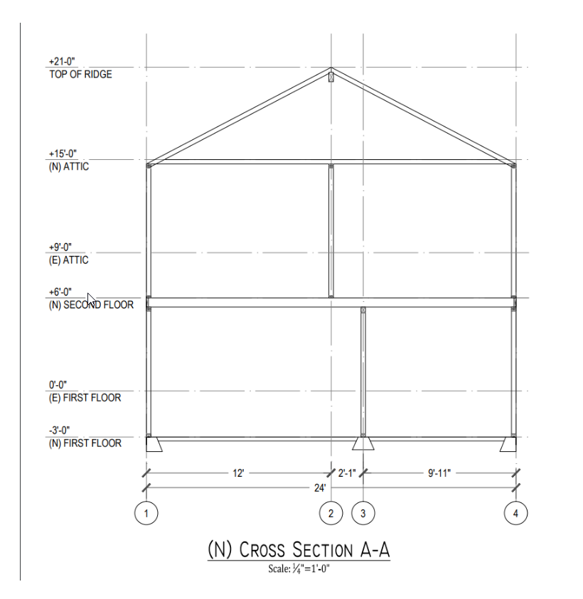 Cross Section 2 Story Home