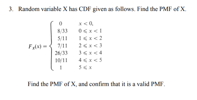 finding cdf from pdf