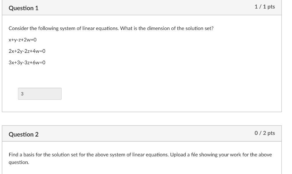 Solved Question 1 1/1 Pts Consider The Following System Of | Chegg.com