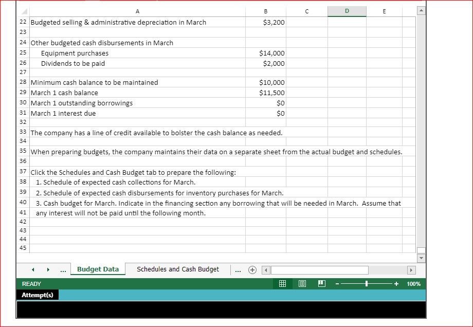 Solved 1. Prepare a schedule of expected cash collections.